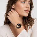 Rose Gold Mesh Smartwatch front view