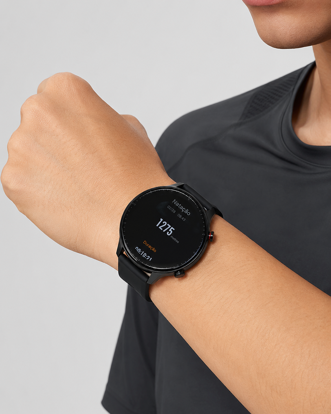 SwimTrack Pro Fitness Watch front view