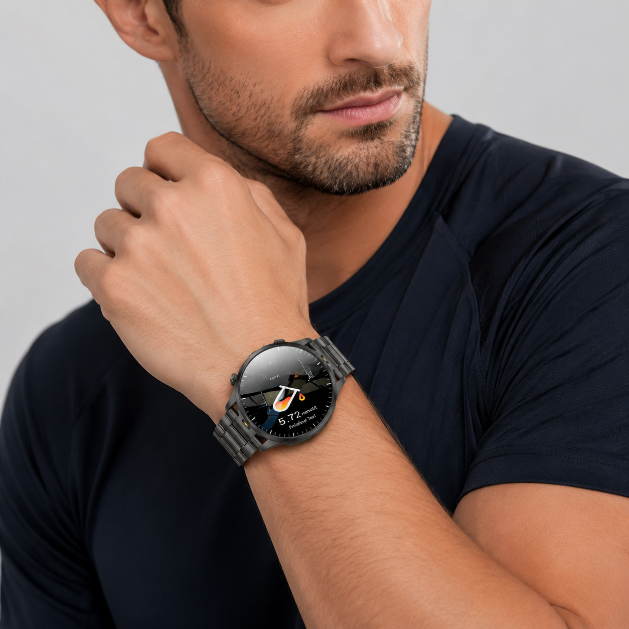 VitalTrack Pro Metal Smartwatch front view