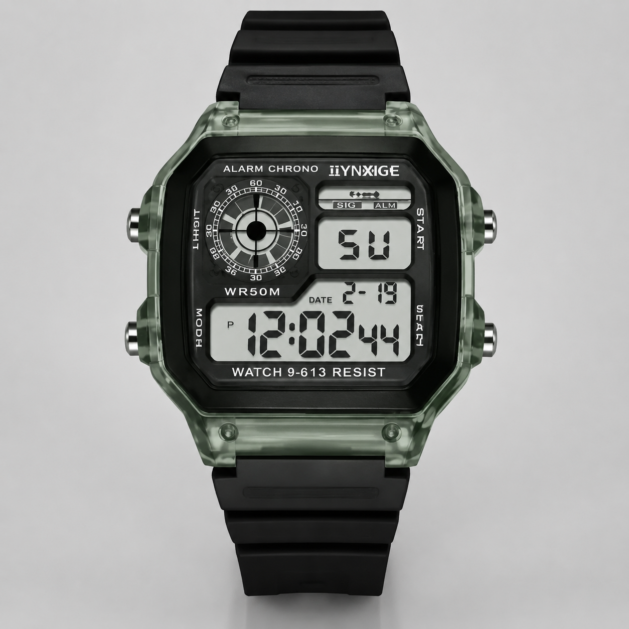 Retro Square Digital Watch detail view