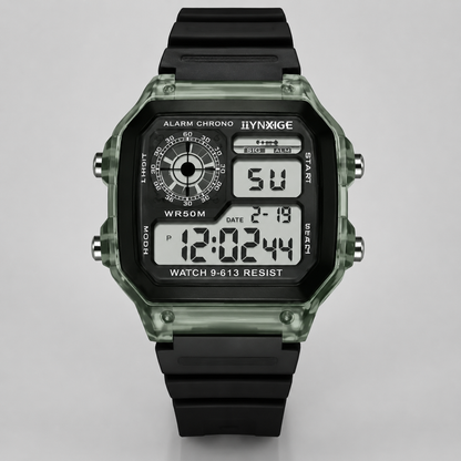 Retro Square Digital Watch detail view