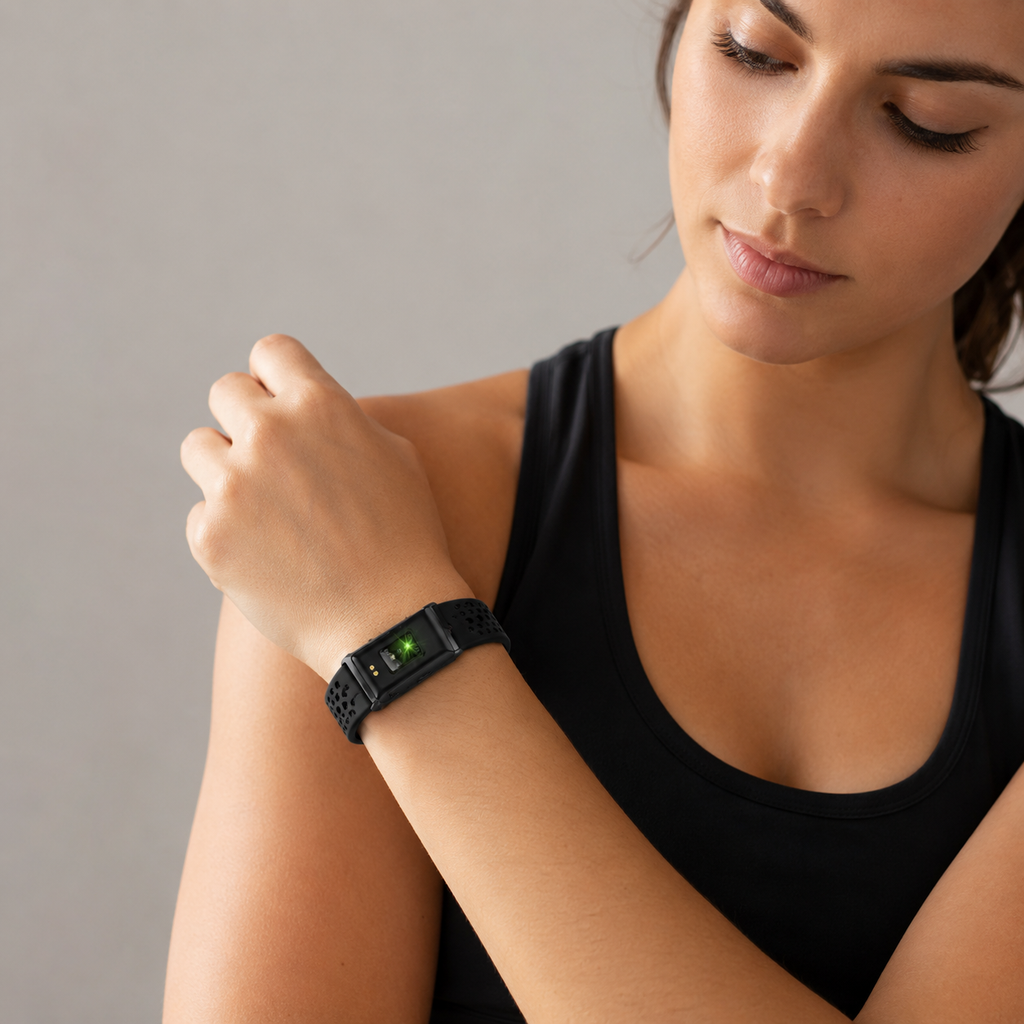 PulseTrack Slim Fitness Bracelet side view