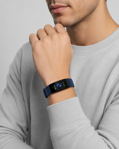 Blue Smart Fitness Band front view