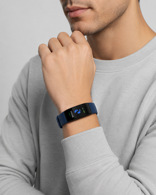Blue Smart Fitness Band front view