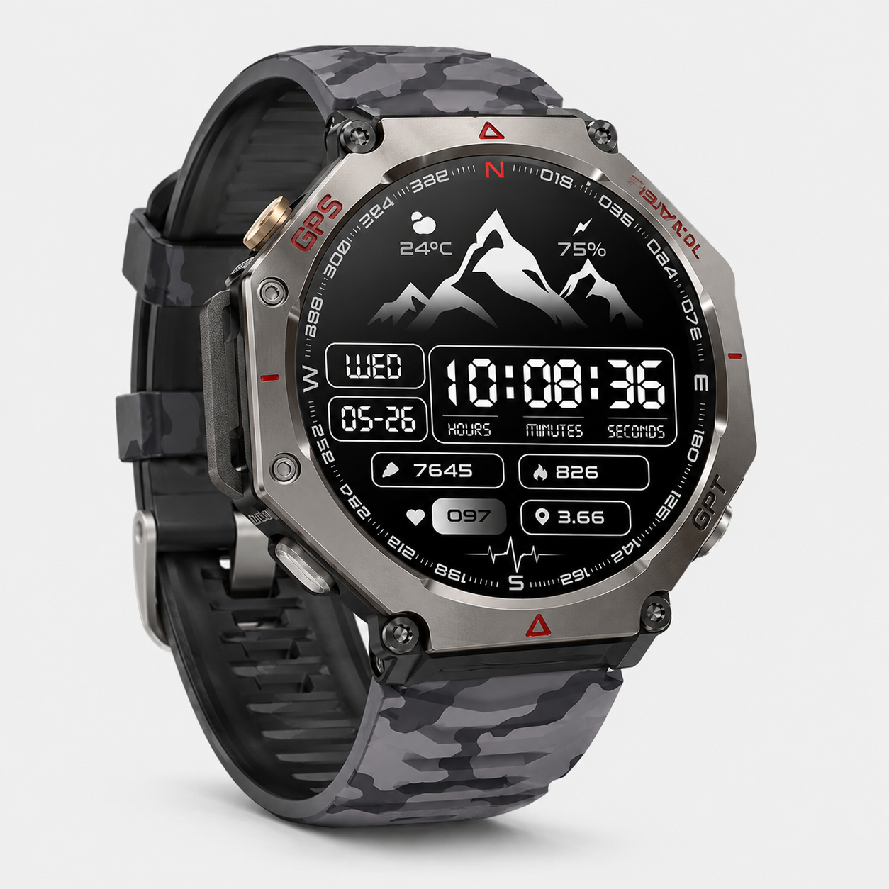 Rugged Camo Digital Sports Watch
