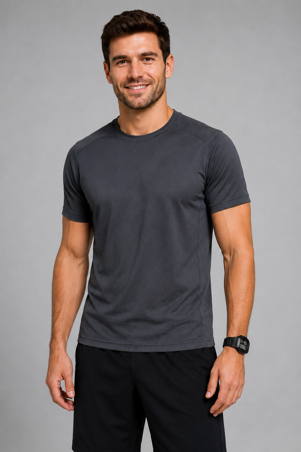 Black Dual Time Digital Sports Watch