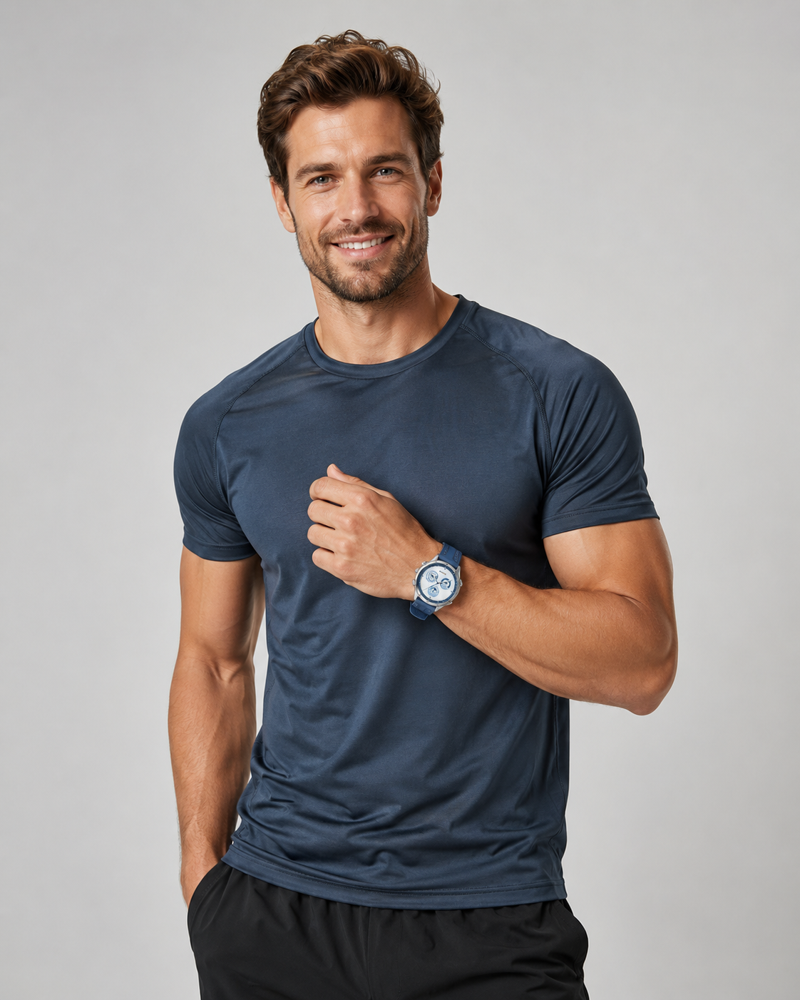 Blue amp Silver Smart Fitness Watch